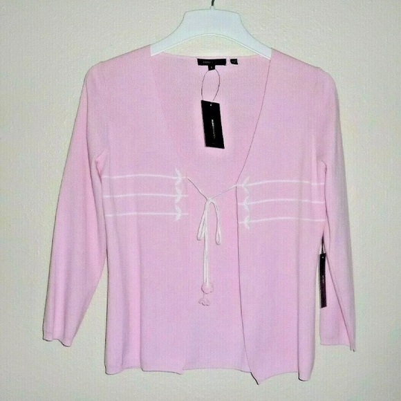 BCBGMAXAZRIA Knit top Pink Cardigan Size PL NWT - Picture 5 of 7